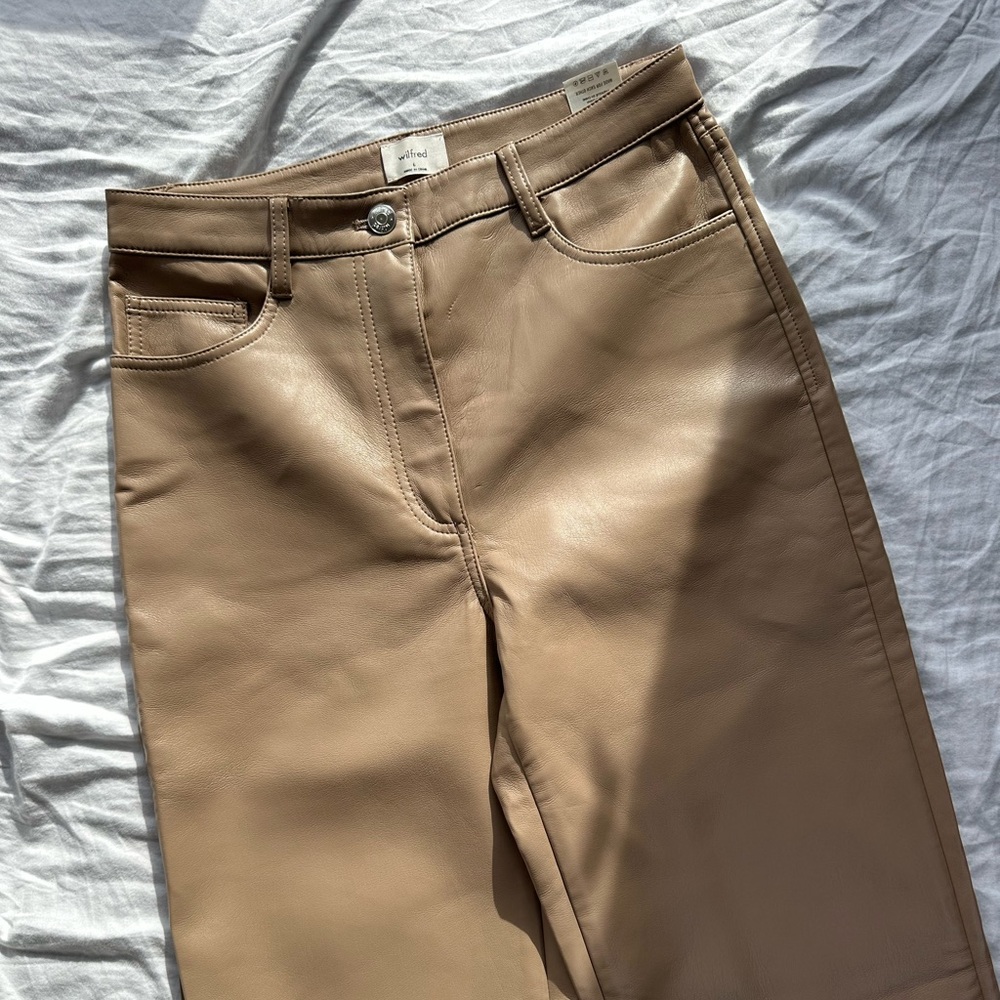 Wilfred Faux Leather Pants in Size 6